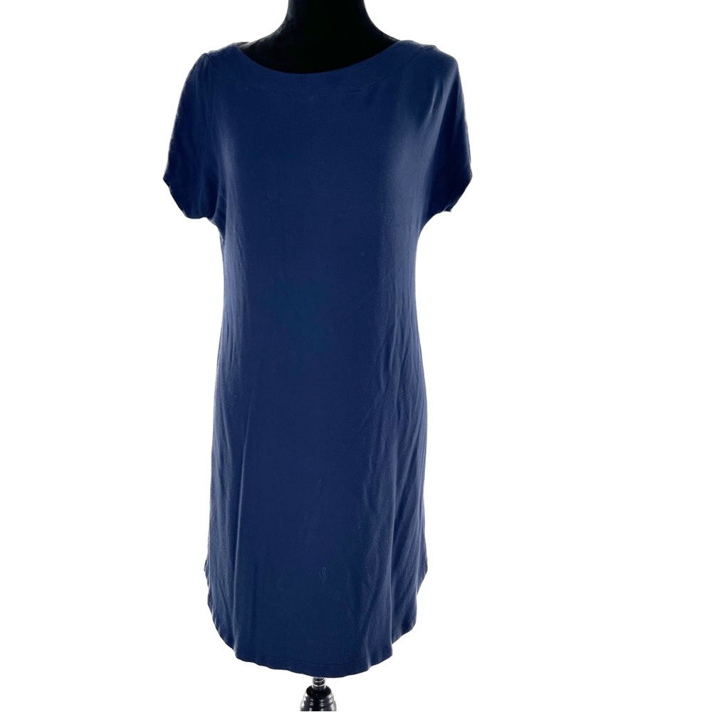 Lou & Grey Casual T-shirt Dress Navy Size Small